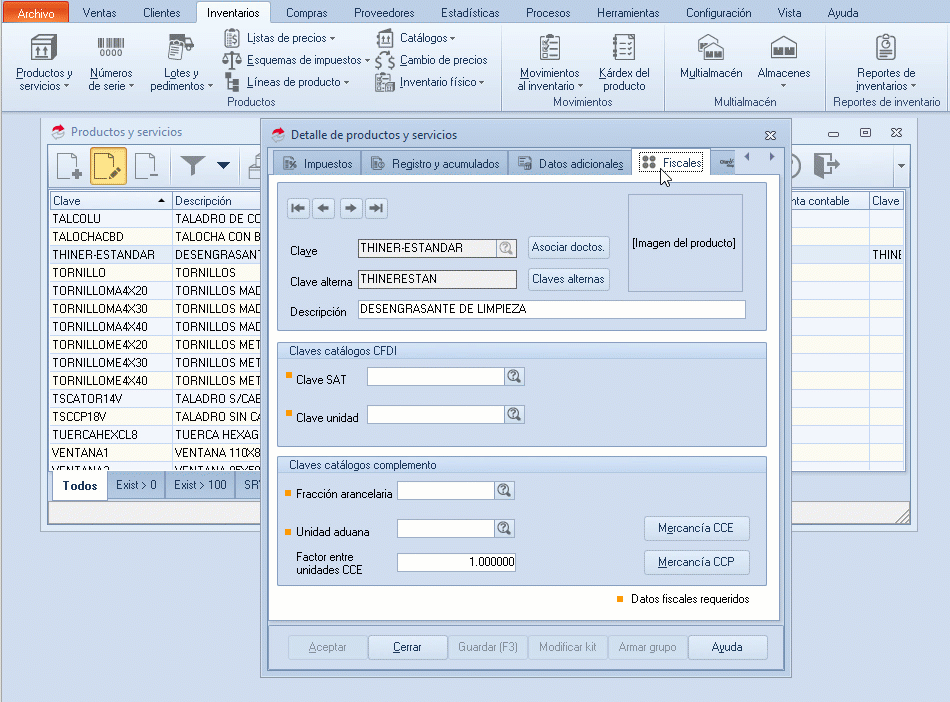 Captura los datos correspondientes de material peligroso Portal de